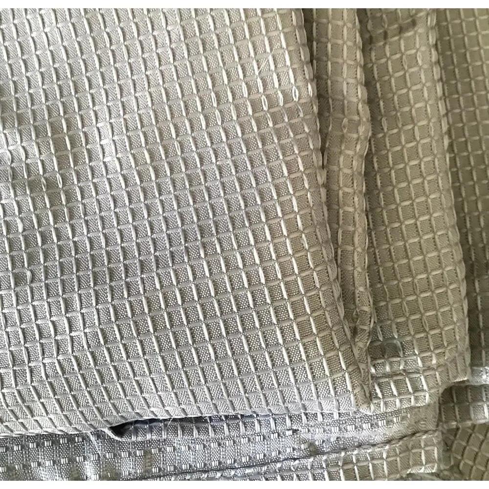 Mainstays Waffle Weave Textured Fabric Shower Curtain